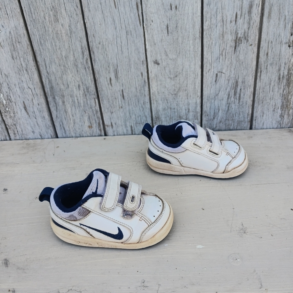Nike Little Pico III White Blue Sneakers Shoes Toddler Baby Size US‎ 5 CW - Picture 4 of 8